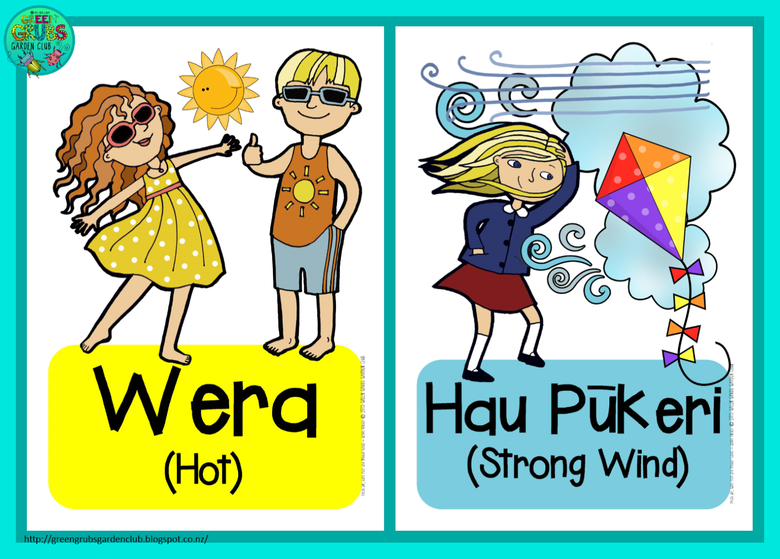 Weather cards in Te Reo Maori + English {FREE PRINTABLES}