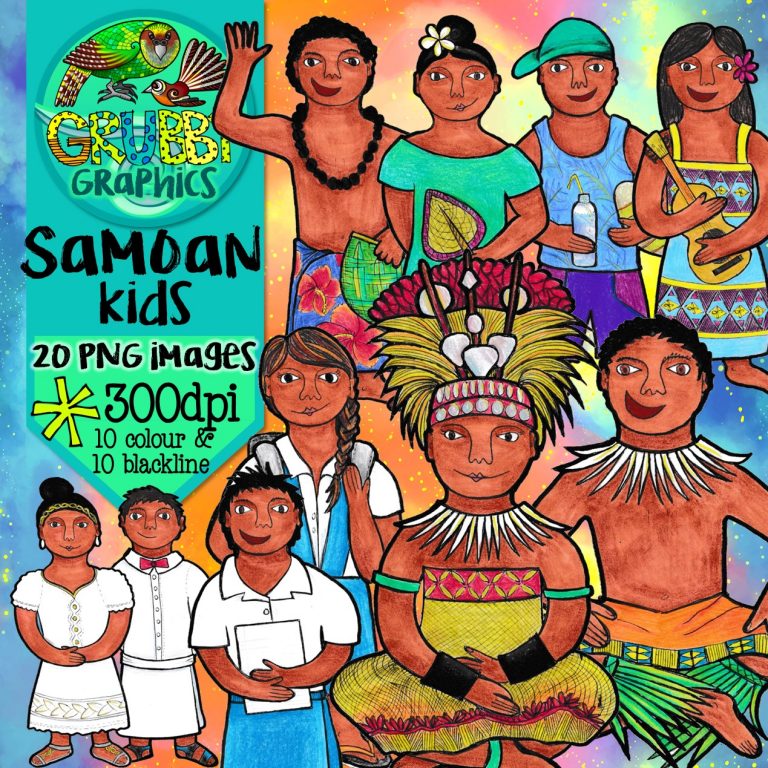 Samoan Kids Clip Art