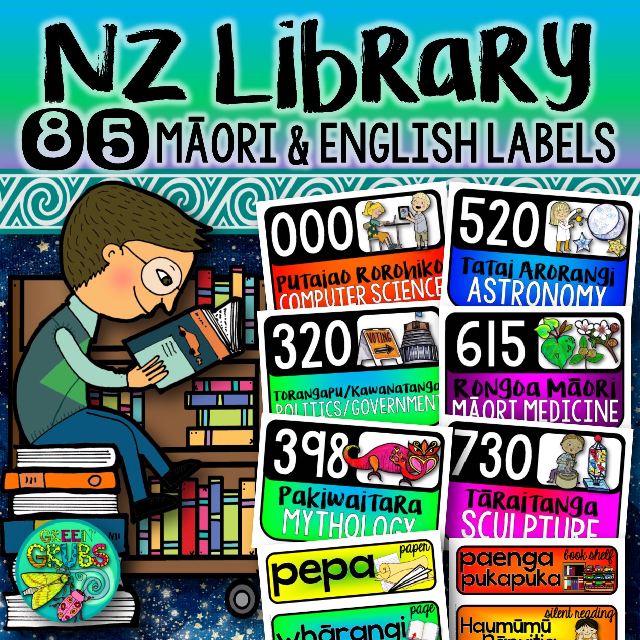 Nz Dewey Decimal System Library Vocabulary Labels Maori English