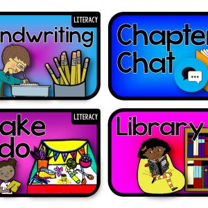 Literacy Tumble Rotation Task Board Labels