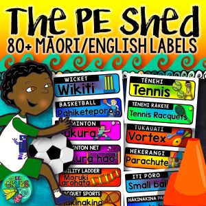 PE Shed & Sports Equipment Labels {Bilingual Maori-English}