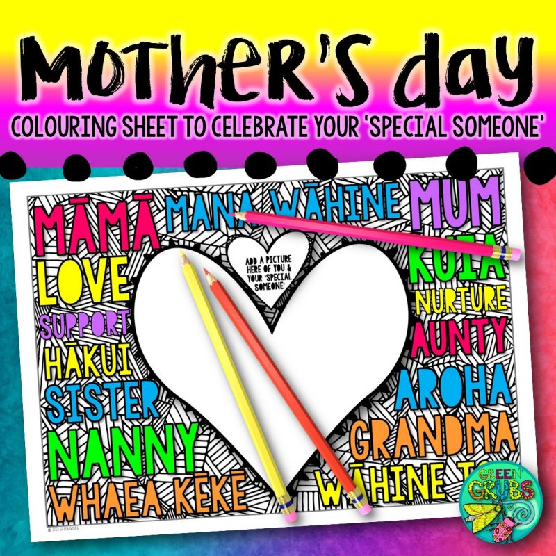 MOTHER’S DAY colouring sheet for your ‘special someone’