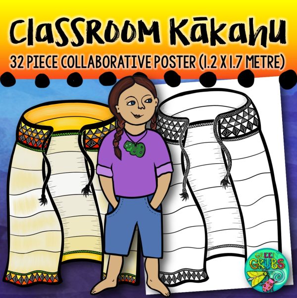 Classroom Kakahu (Cloak) Collaborative Poster - no base feather version