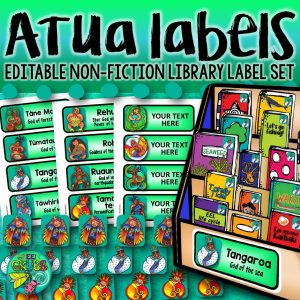 Library Category labels (Editable Māori Atua theme)