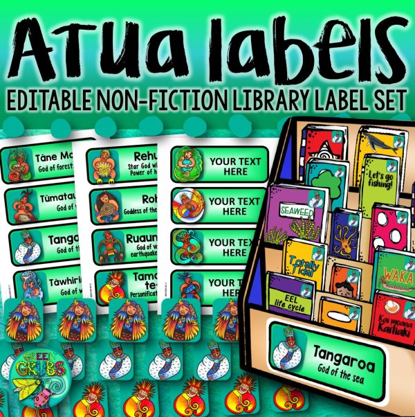Library Category labels (Editable Māori Atua theme)