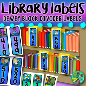 Dewey Block Divider bookshelf labels