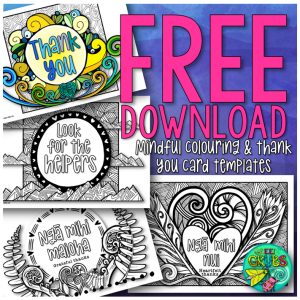 Mindful colouring & thank you cards