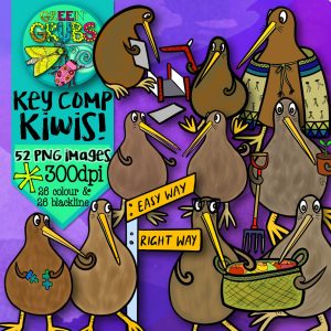 Kiwi Capability & Values Characters Clip Art set